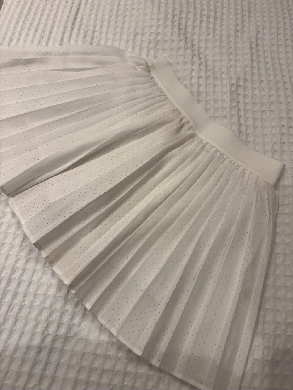 Old Navy White Pleated Dot Skirt for Kids